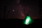 LiteOutdoors Plateau tent under the Milky Way Galaxy